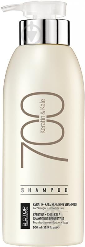 Шампунь BIOTOP 700 для волосся Keratin + Kale 500 мл - фото 1
