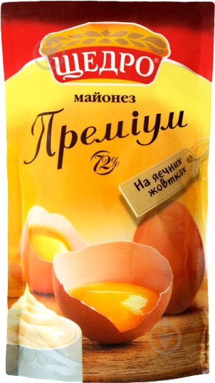 Майонез ТМ ЩЕДРО Премиум 72% д/п 4823097405598 150 г - фото 1