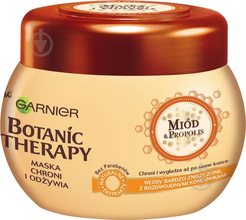 Маска Garnier Botanic Therapy Мед і прополіс для пошкодженого та посіченого волосся 300 мл - фото 1