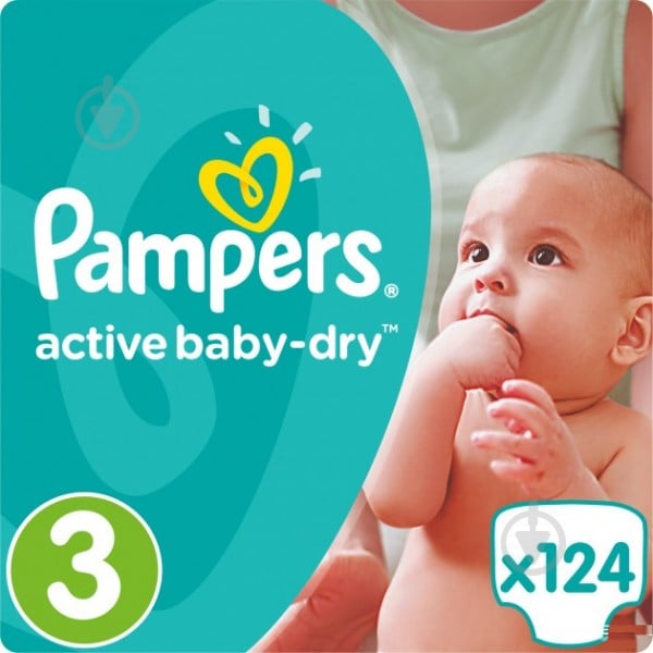 Підгузки Pampers Active Baby-Dry 3 5-9 кг 124 шт. - фото 2