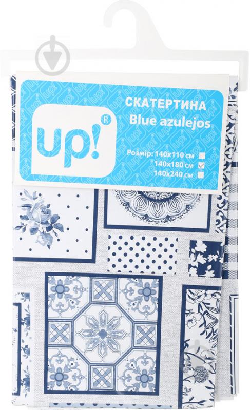 Скатерть Blue azulejos 140x180 см синий с белым UP! (Underprice) - фото 3