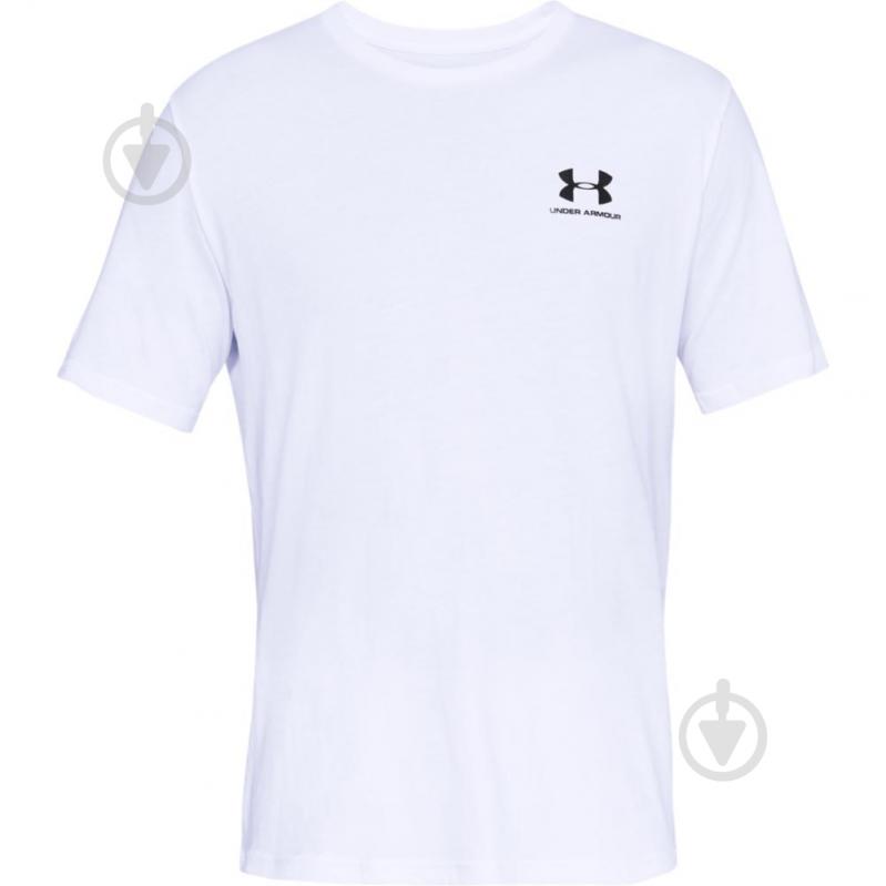 Футболка Under Armour SPORTSTYLE LEFT CHEST SS 1326799-100 р.2XL білий - фото 4