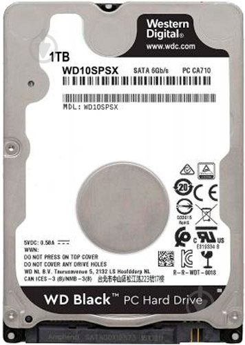 Жесткий диск Western Digital 1 ТБ 2,5" SATA III (WD10SPSX) black - фото 2