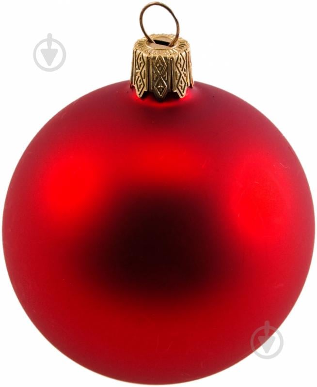 Шар стеклянный d60 60 мм красный - фото 1