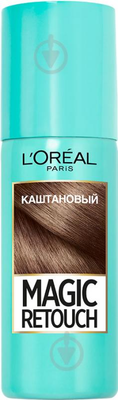 Спрей тонировочный L'Oreal Paris Magic Retouch каштановый 75 мл - фото 1