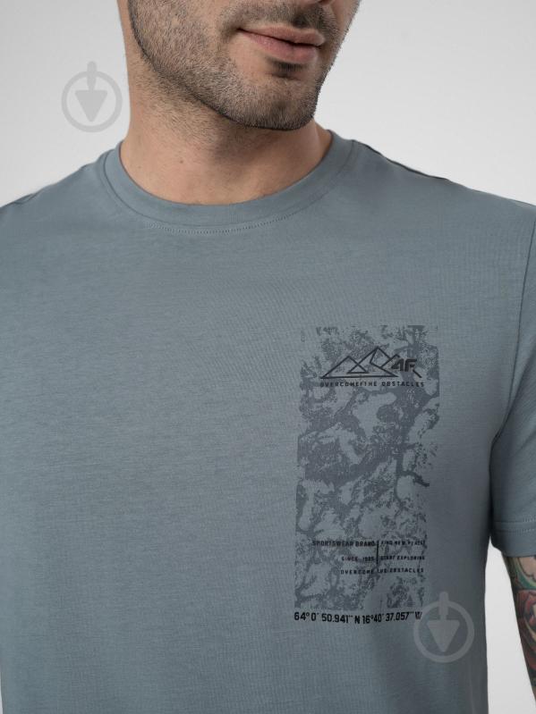 Футболка 4F 4FSS23TTSHM487-24S р.M серый - фото 2