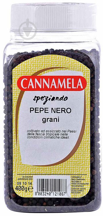 Перец черный горошек 400 г Cannamela (8610) - фото 1 Перец черный горошек 400 г Cannamela (8610) - фото 1