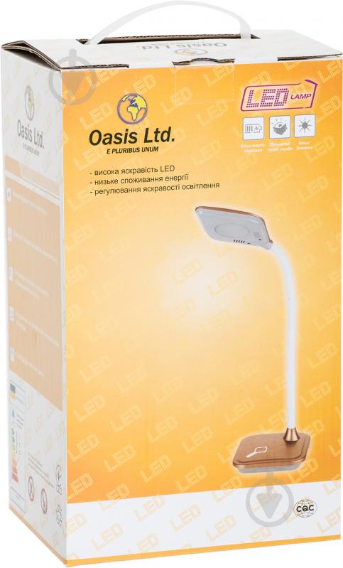 Настольная лампа офисная Oasis LED 5 Вт золотистый GD-557 gold - фото 4