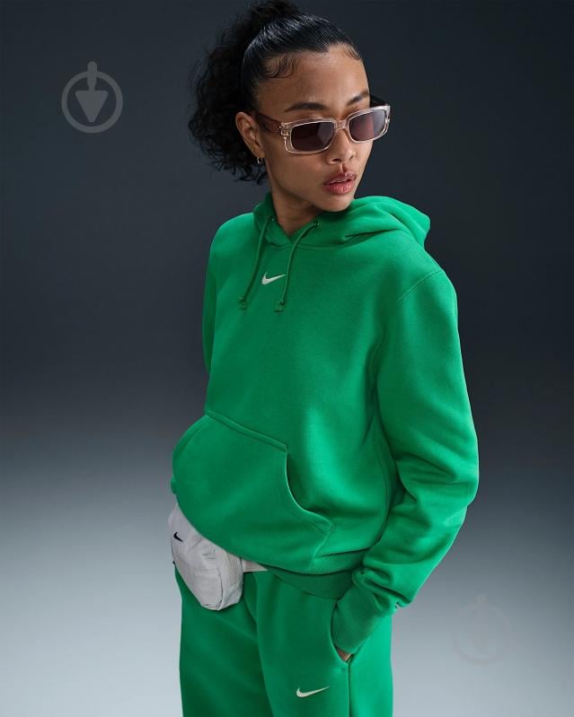Джемпер Nike W NSW PHNX FLC STD PO HOODIE HF6839-324 р.XS зелений - фото 2