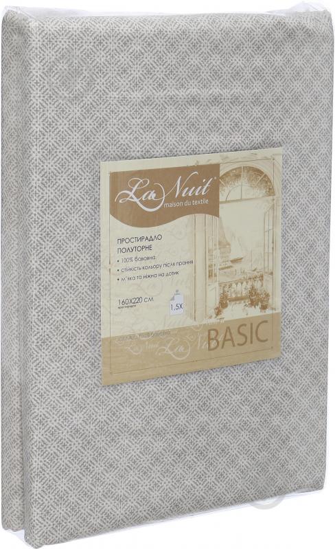 Простынь Basic 220x160 см бежевый La Nuit - фото 3
