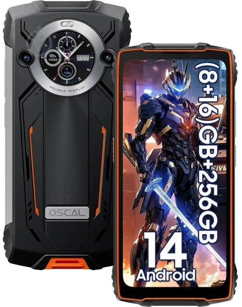 Смартфон Oscal Pilot 2 8/256GB orange (Pilot 2 8/256GB Orange) - фото 1