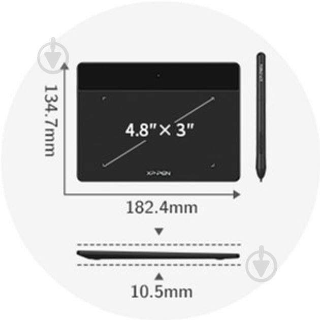 Планшет графический XP-Pen Deco Fun XS_BK black - фото 2