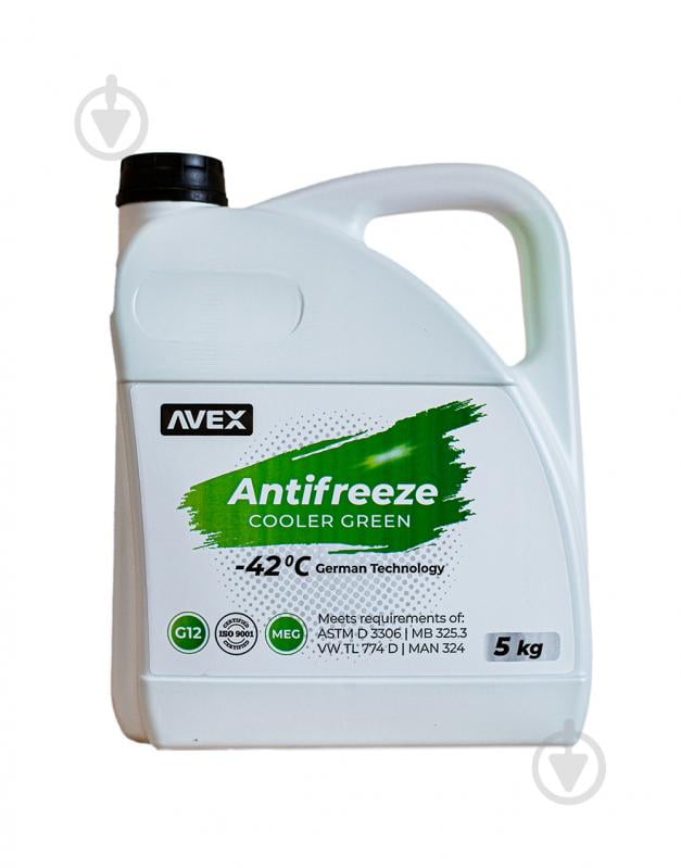 Антифриз Avex Cooler Green MEG -42 ° от -40 до +110 5 кг зеленый - фото 1