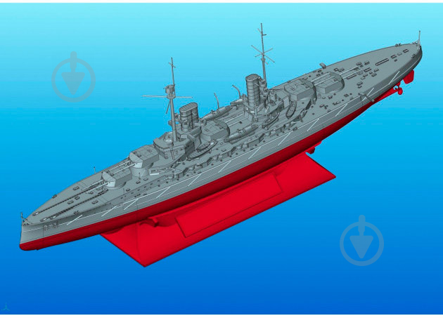 Збірна модель ICM Корабель німецький лінійний IМВ Kronprinz (Повний корпус і по ватерлінію) 1:700 ICMS016 - фото 4