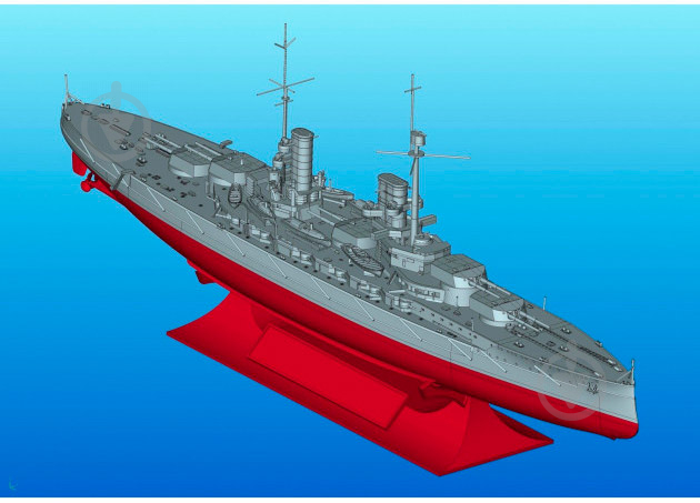 Збірна модель ICM Корабель німецький лінійний IМВ Kronprinz (Повний корпус і по ватерлінію) 1:700 ICMS016 - фото 5