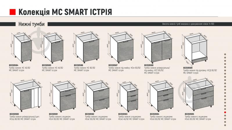 Тумба нижня МС Смарт Істрія 450х820х525 мм багамський камінь/білий LuxeForm - фото 4