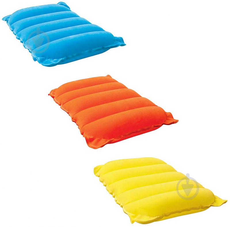 Подушка надувна Bestway Travel Pillow 67485 38х24х9 см кольорова в асортименті - фото 1