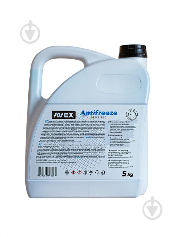 Антифриз Avex Blue TEC MEG -42 ° от -40 до +110 5 кг голубой - фото 2