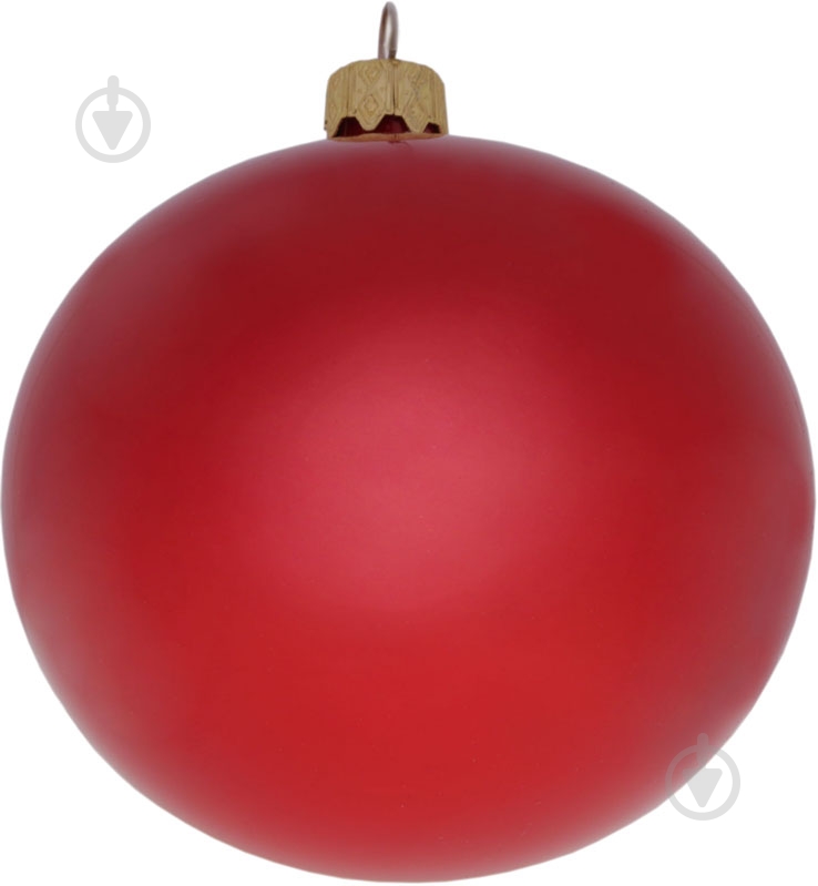 Куля новорічна 80 мм червоний - фото 1
