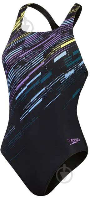 Купальник Speedo DIGI PLMT MDLT AF BLACK/PURPLE 8-00305516832 р.2XL черный - фото 4