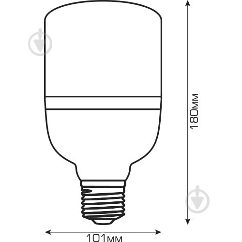 Лампа светодиодная Hopfen 30 Вт T100 матовая E27 220 В 4200 К - фото 2