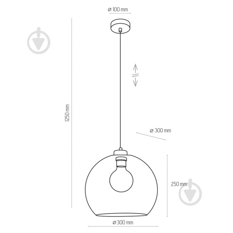 Світильник підвісний TK Lighting CUBUS GRAPHITE 1x60 Вт E27 чорний 4292 - фото 4