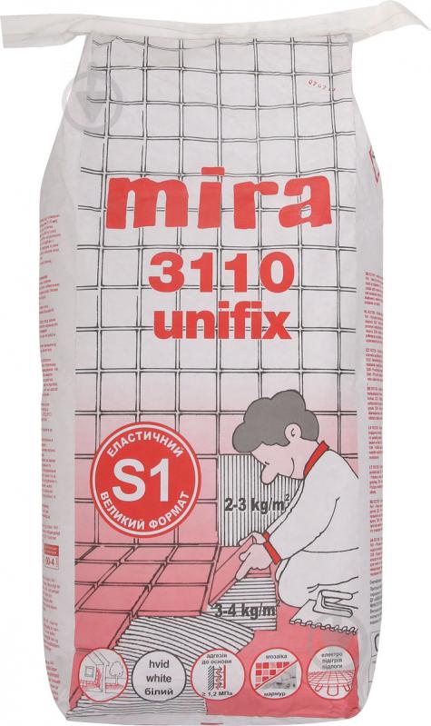 Клей для плитки Mira 3110 Unifix 25 кг - фото 