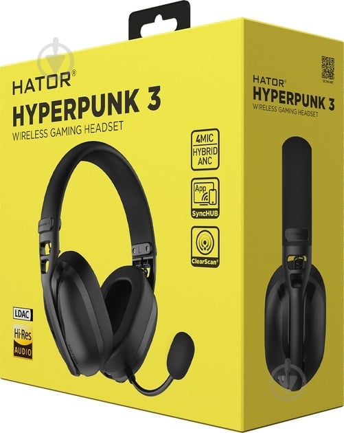 Гарнитура Hator Hyperpunk 3 Wireless black (ESH15) - фото 8 Гарнитура Hator Hyperpunk 3 Wireless black (ESH15) - фото 8