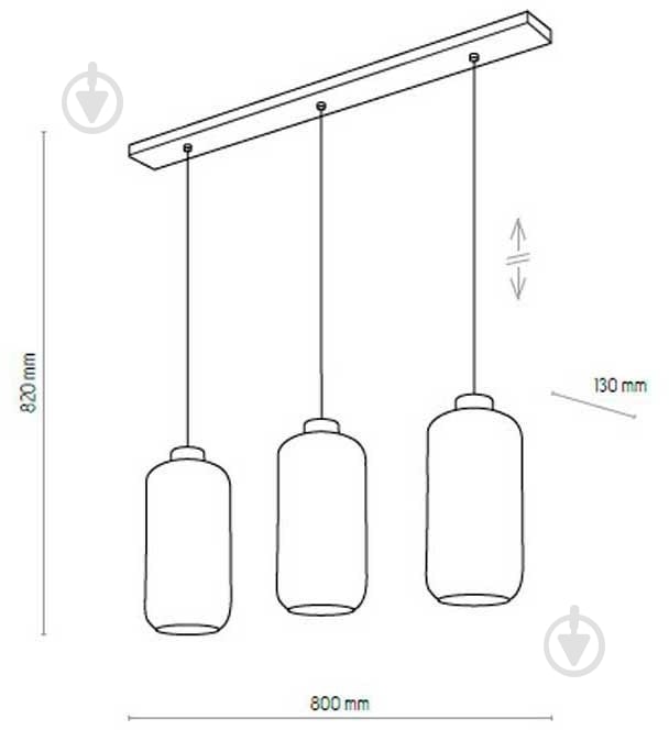 Світильник підвісний TK Lighting MARCO 3x60 Вт E27 чорний 2078 - фото 4