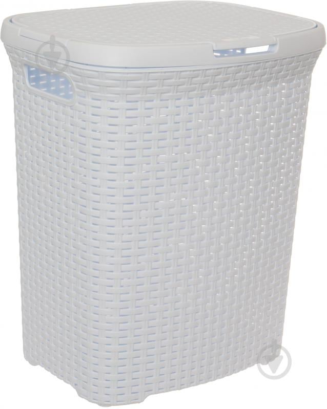 Корзина для белья Rattan 510х420х330 мм 45 л белый - фото 1
