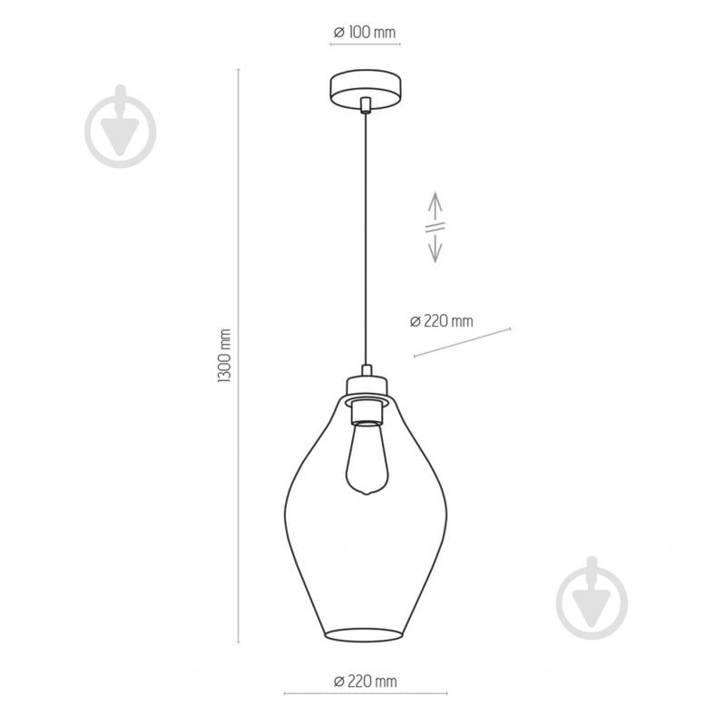 Світильник підвісний TK Lighting TULON 1x60 Вт E27 чорний 4190 - фото 5