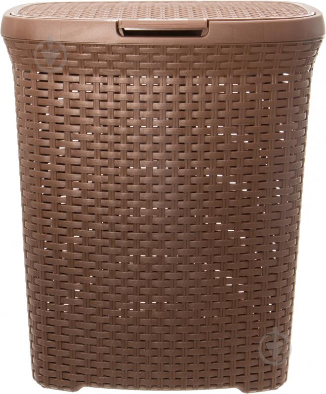 Кошик для білизни Rattan 510х420х330 мм 45 л коричневий - фото 2 Кошик для білизни Rattan 510х420х330 мм 45 л коричневий - фото 2