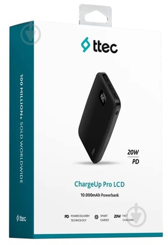 Повербанк Ttec ChargeUp Pro LCD PD 10000 mAh (2BB209S) - фото 6