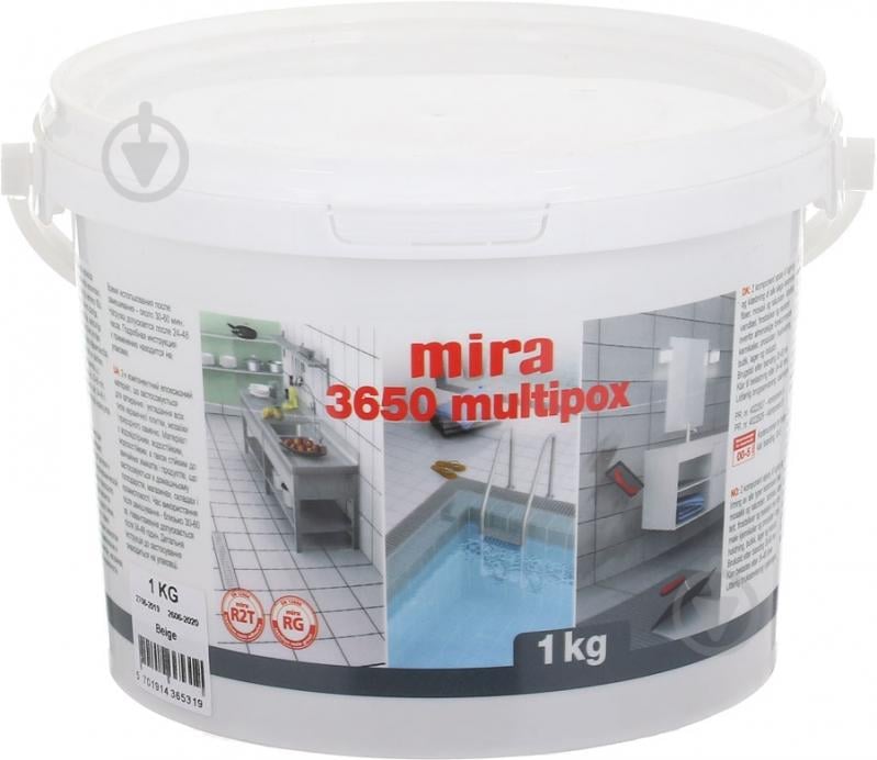 Затирка для плитки Mira 3650 multiрох 1 кг бежевый - фото 2