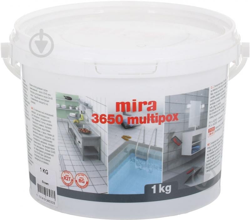 Затірка для плитки Mira 3650 multiрох 1 кг коричневий - фото 2