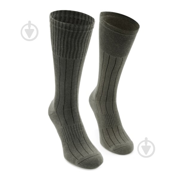 Шкарпетки трекінгові Львівська Шкарпеткова Кооператива Набір "Військовий" оливкового кольору, (2 пари) р.44-46 [055] Khaki 2 - фото 1