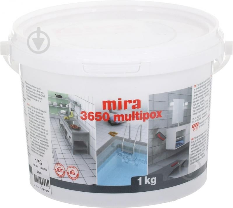 Затирка для плитки Mira 3650 multiрох 1 кг серебряный - фото 2