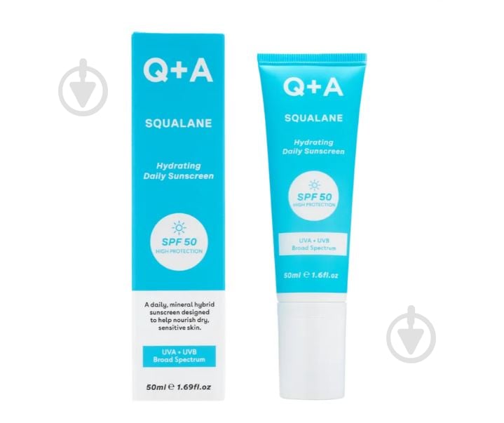 Крем солнцезащитный Q+A Squalane Hydrating Daily Sunscreen 50 мл - фото 1