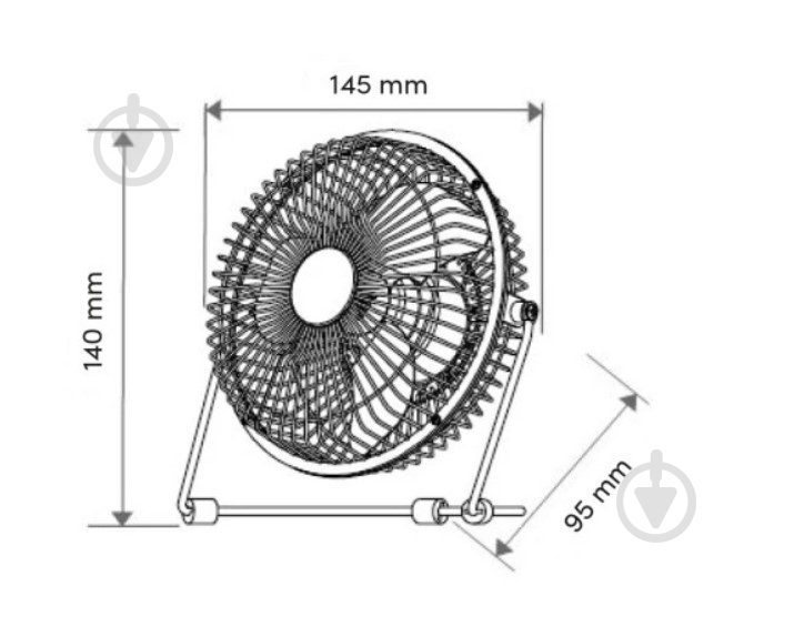 USB-вентилятор Volteno VO0659 2,5 Вт чорний - фото 7 USB-вентилятор Volteno VO0659 2,5 Вт чорний - фото 7