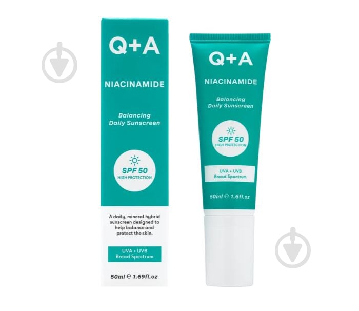 Крем солнцезащитный Q+A Niacinamide Balancing Daily Sunscreen 50 мл - фото 1