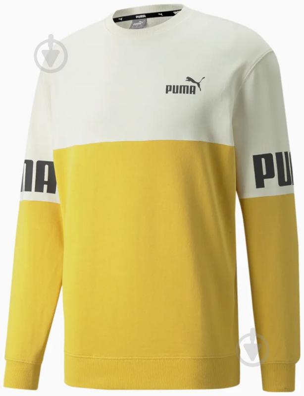 Свитшот Puma POWER COLORBLOCK CREW 84800831 р. L желтый - фото 4