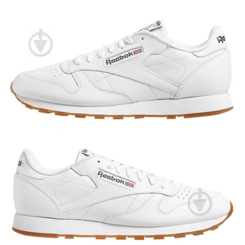 Кроссовки мужские демисезонные Reebok CL LTHR 49799 р.40 белые - фото 7