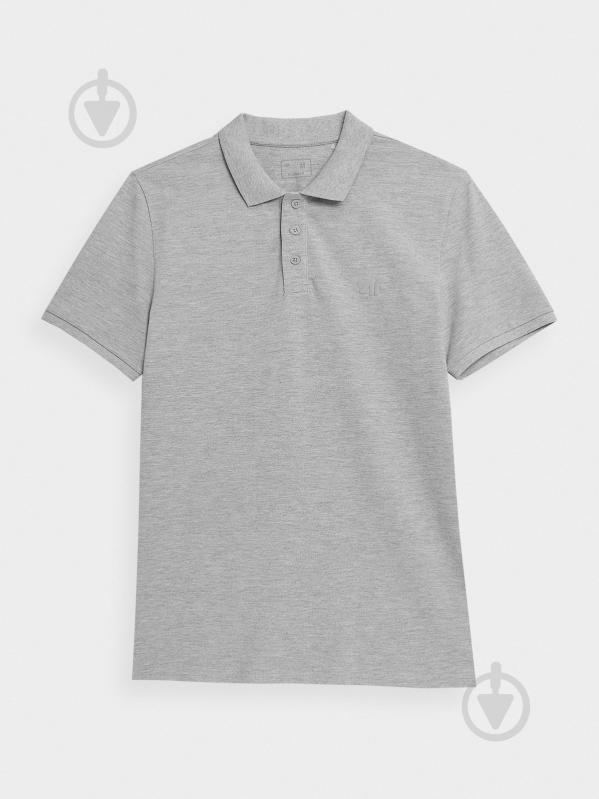 Поло 4F POLO SHIRT M137 4FRSS23TPTSM137-27M р.2XL серый - фото 1