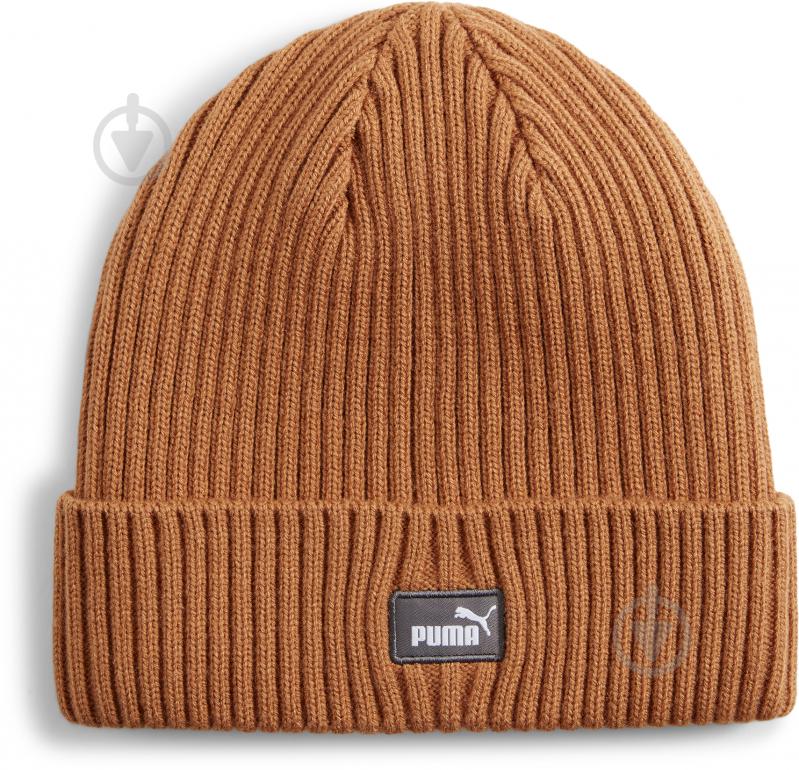 Шапка Puma CLASSIC CUFF BEANIE 02482605 р.one size коричневий - фото 1