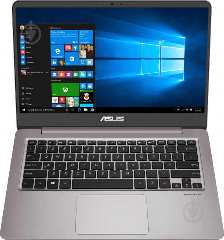 Ноутбук Asus ZenBook UX410UF-GV006R 14" (90NB0HZ3-M00260) quartz grey - фото 6