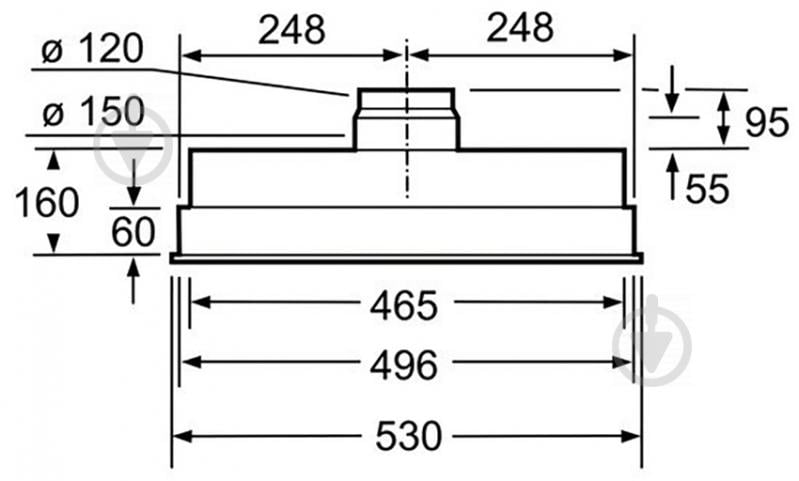 Витяжка Bosch DHL555BL вбудована - фото 6