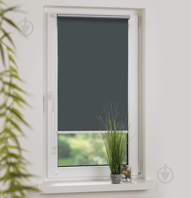 Ролета мини термо (blackout) Rollotex с фиксацией под наклон BOSTON графит 75x180 см - фото 2