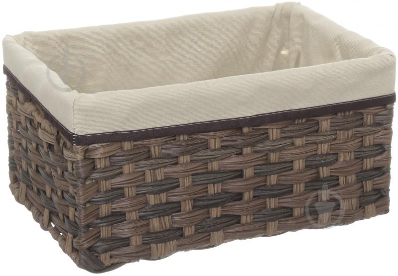 Кошик плетений з текстилем Tony Bridge Basket 35x23x17 см JC16-2AB-4 - фото 1