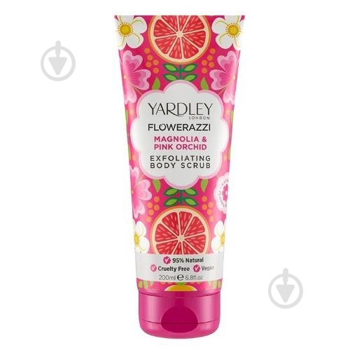 Скраб для тіла Yardley Flowerazzi орхідея і магнолія 200 мл - фото 1