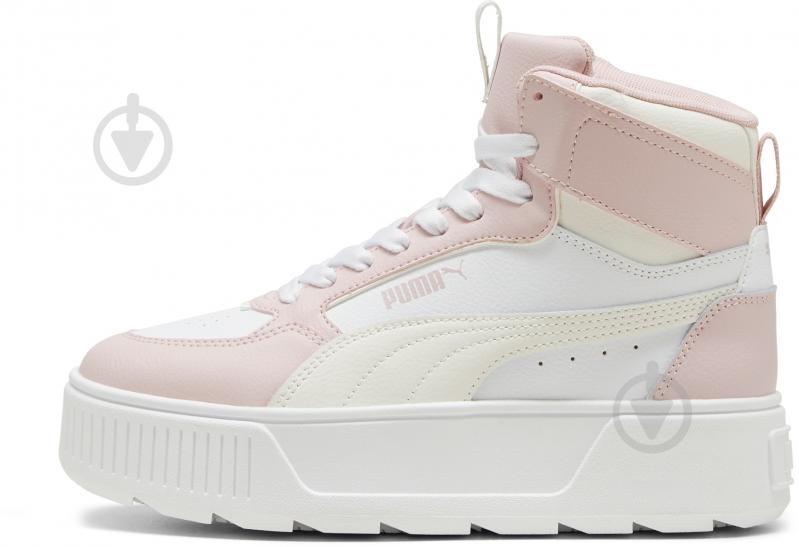 Кросівки для дівчаток демісезонні Puma KARMEN REBELLE MID JR 38872910 р.36 білі із рожевим - фото 1